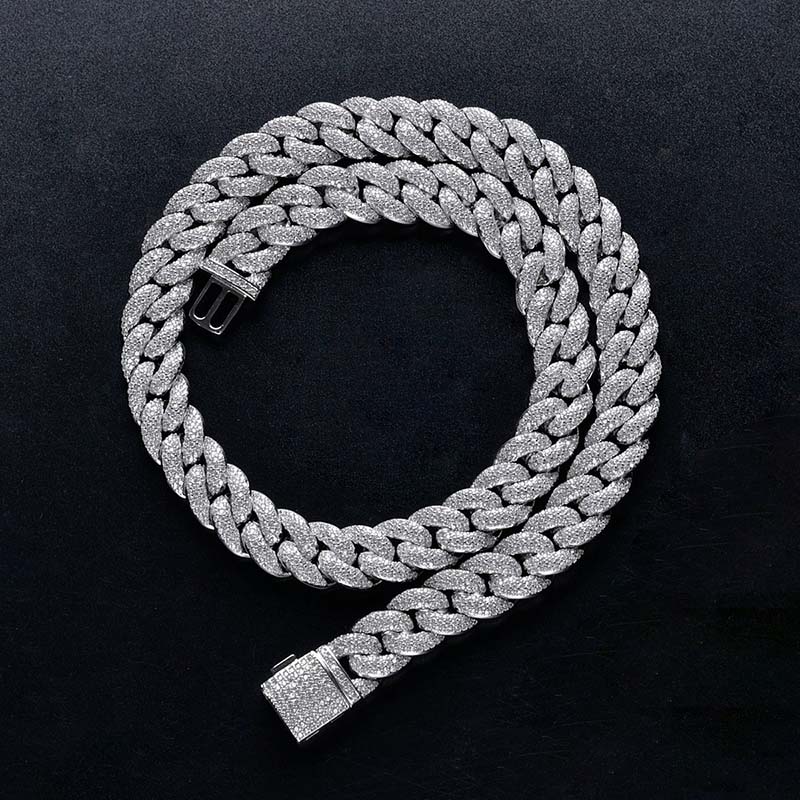 14mm Paved Cuban Chain with Big Box Clasp