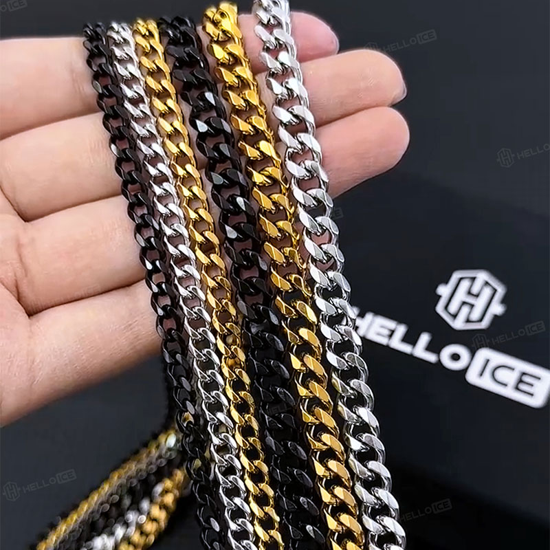 3.5mm/5mm/7mm/9mm Diamond-Cut Cuban Chain