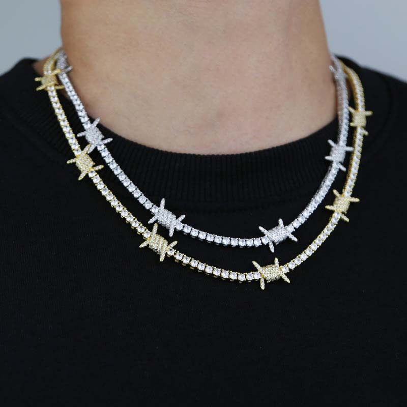 3mm Iced Out Thorns Tennis Chain