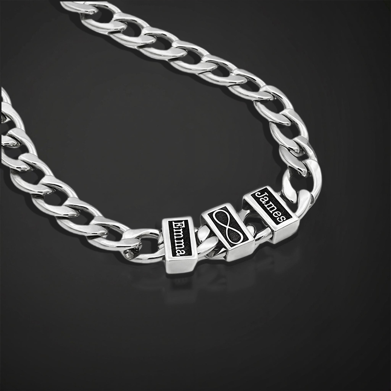 8mm Custom Family Names Cuban Chain 8mm Custom Family Names Cuban Chain