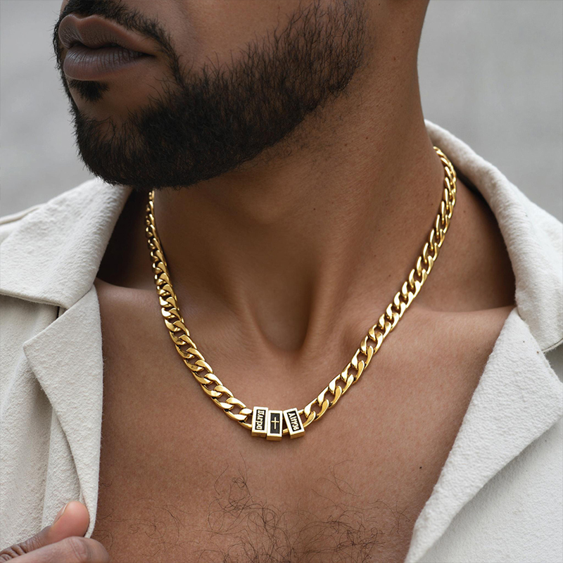 8mm Custom Family Names Cuban Chain 8mm Custom Family Names Cuban Chain