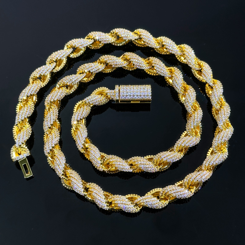 8mm Iced Out Rope Chain