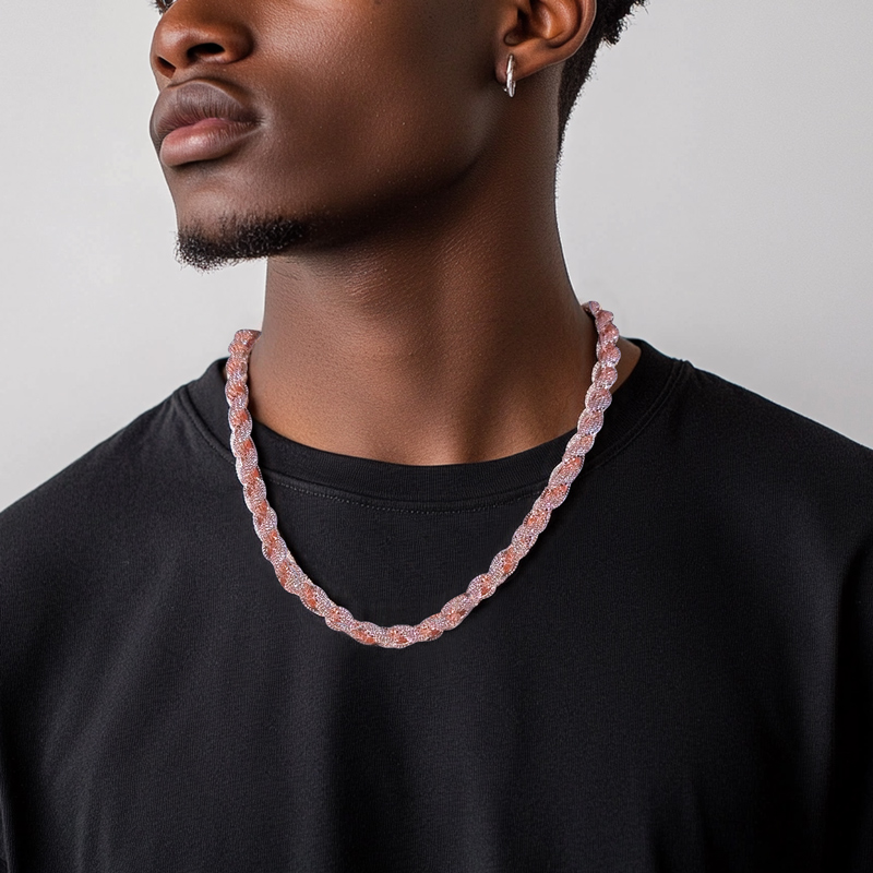 8mm Handmade Men's Rope Chain