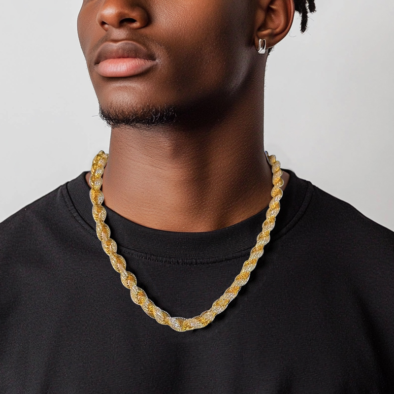 8mm Handmade Men's Rope Chain