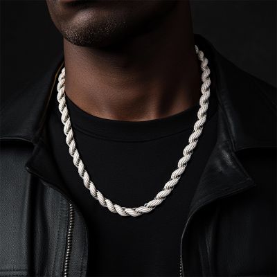 8mm Handmade Men's Rope Chain
