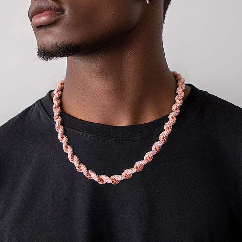 8mm Handmade Men's Rope Chain
