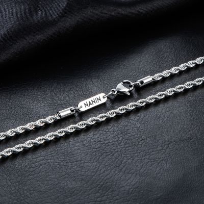 3mm Custom Name Stainless Steel Rope Chain