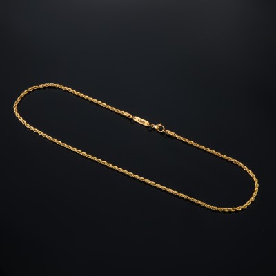 3mm Custom Name Rooe Necklace in Gold
