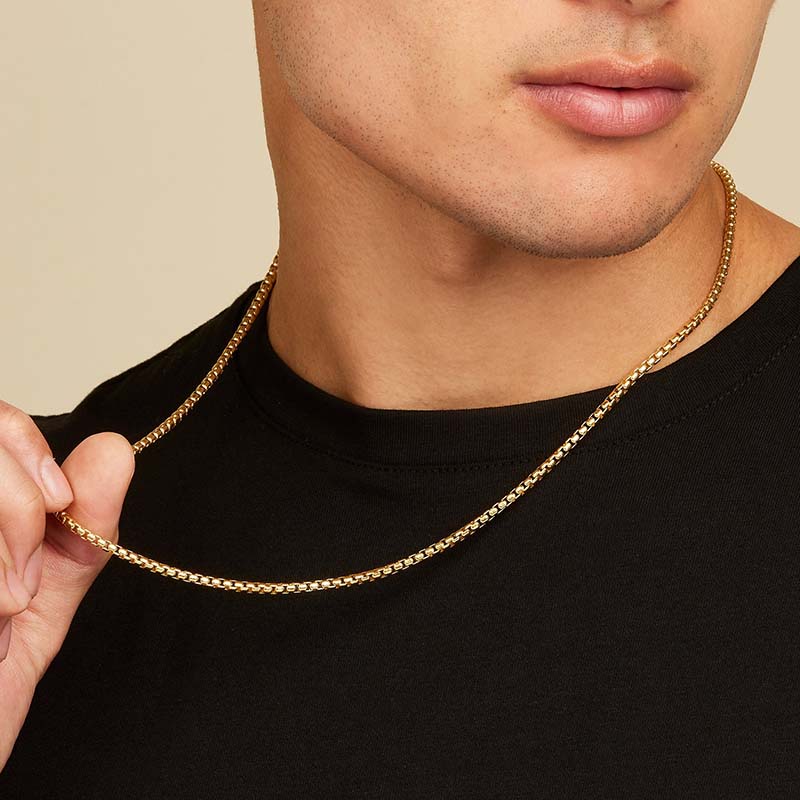 2.5mm Box Chain for Men