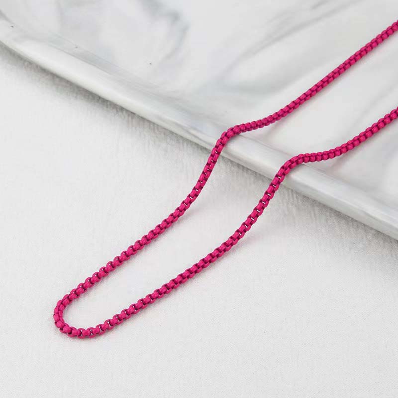 5mm Colorful Box Chain for Men - MORE CHAINS | Helloice