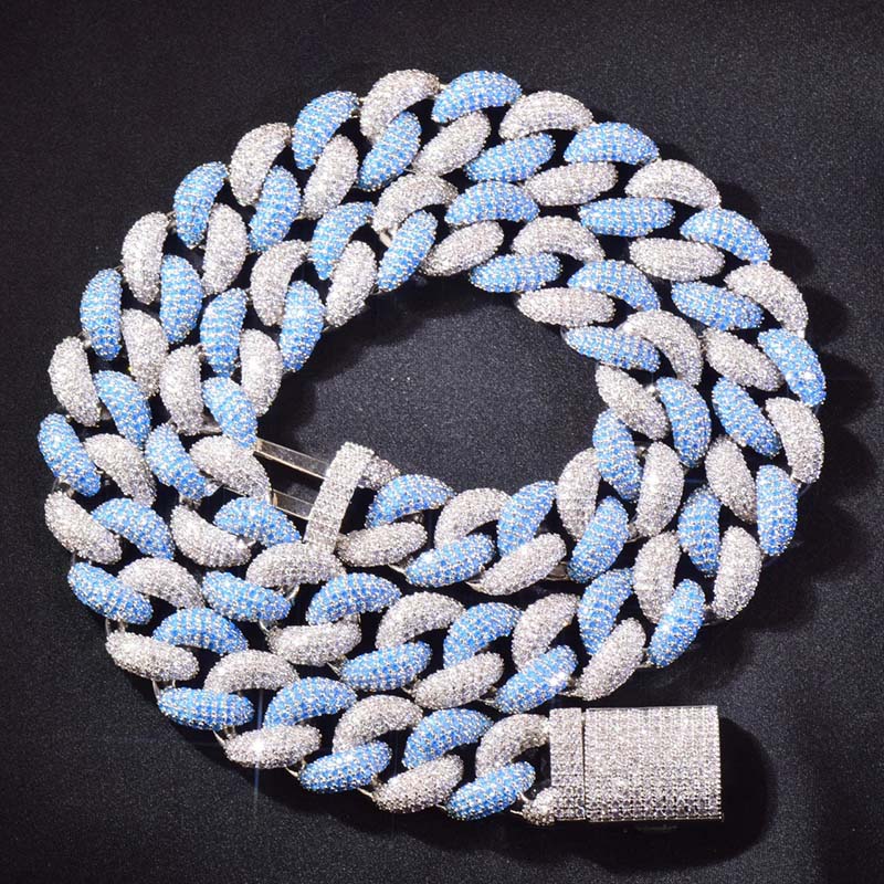 14mm Iced Two Tone Cuban Link Chain