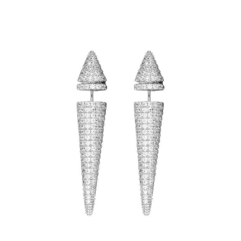 Iced Spike Stud Earrings