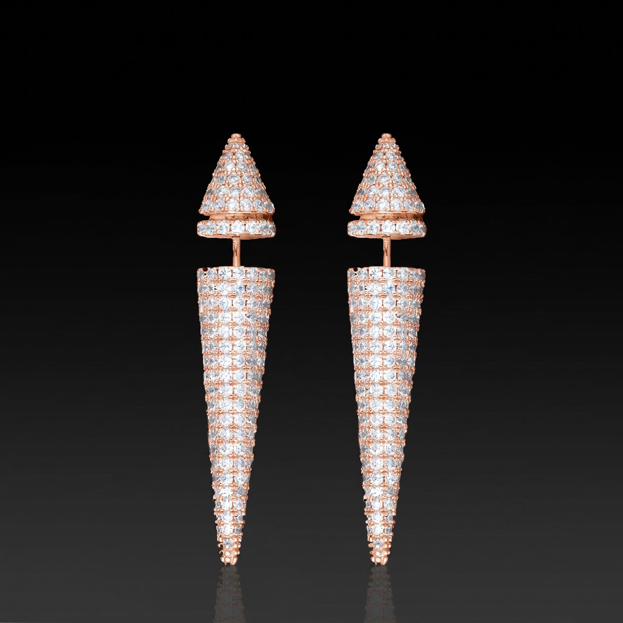 Iced Spike Stud Earrings