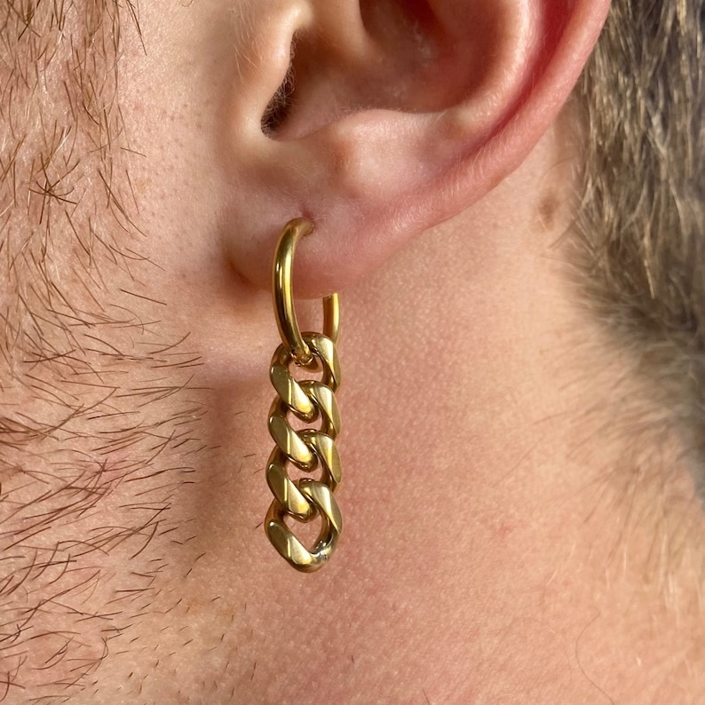 Cuban Link Dangle Earrings