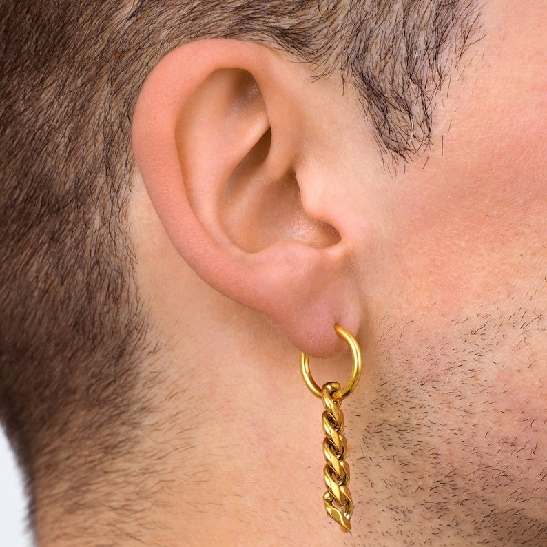 Cuban Link Dangle Earrings