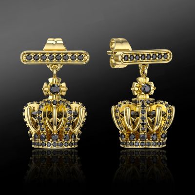 Ice Out Crown Earrings