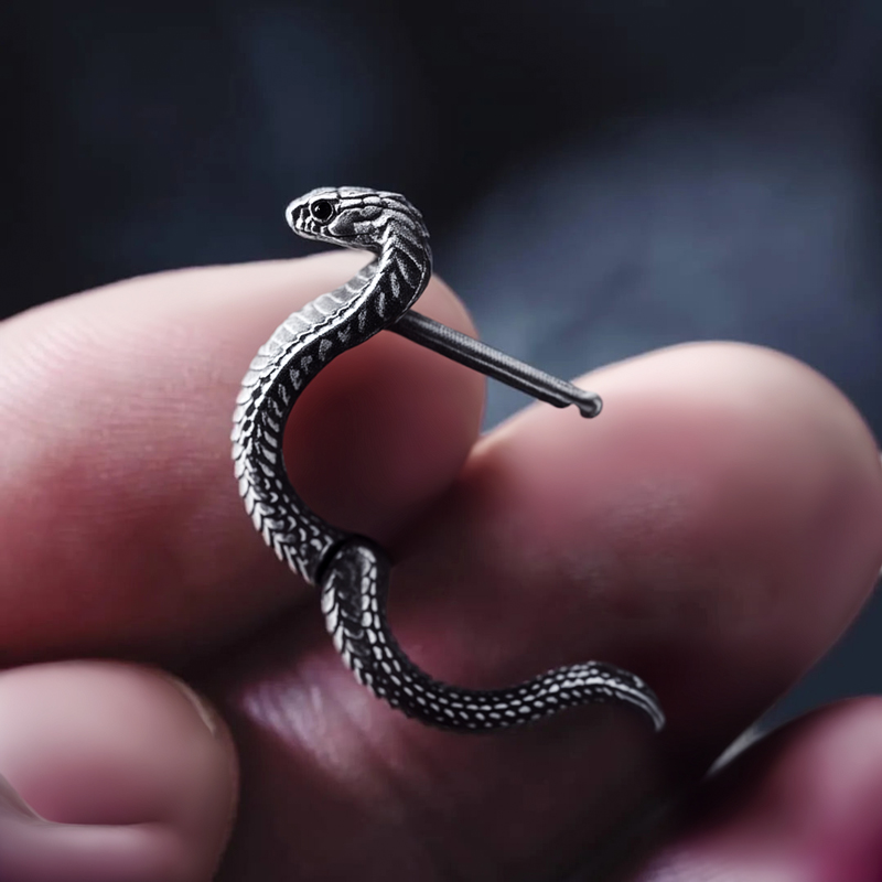 Vintage Multicolor Diamond Cobra Hoop