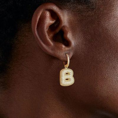 Bubble A-Z Letter Dangle Earring