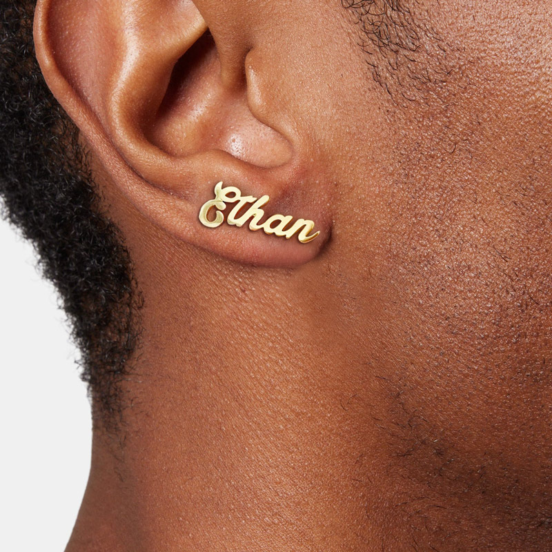 Custom Name Stud Earring