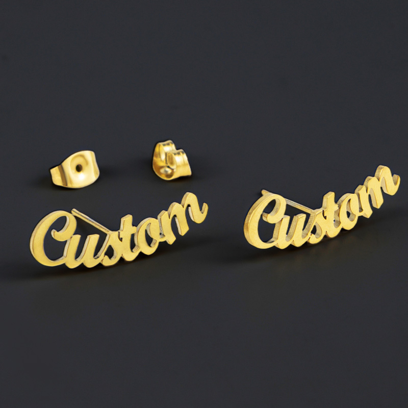 Custom Name Stud Earring