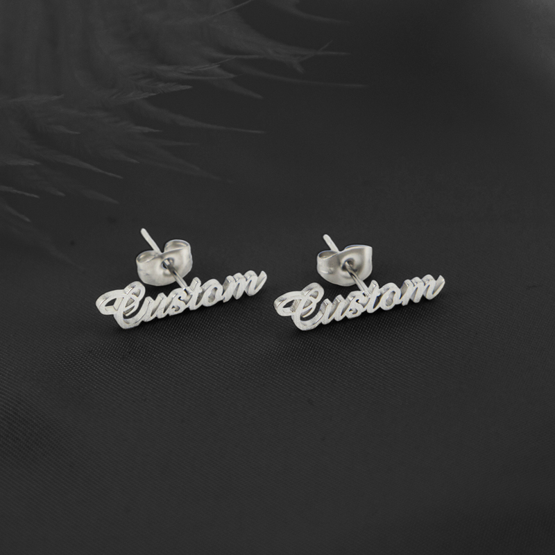 Custom Name Stud Earring