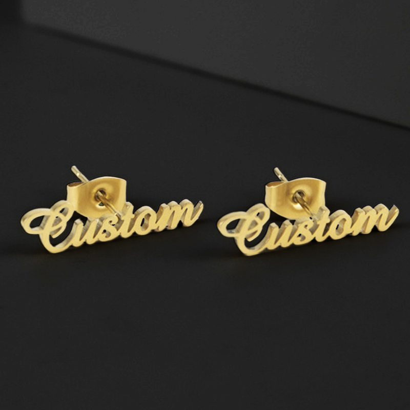 Custom Name Stud Earring