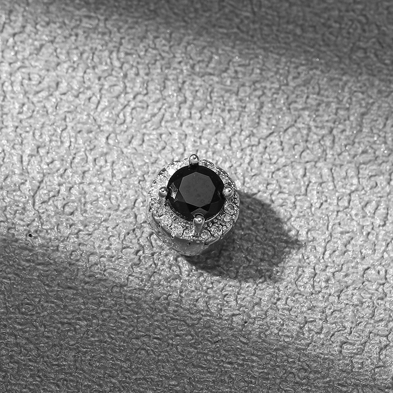 Black & White Diamonds  Magnetic Earring
