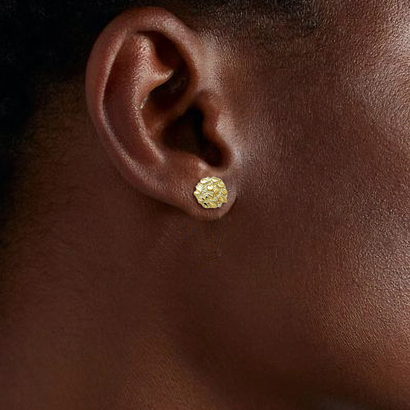 Nugget Magnetic Earring in Gold