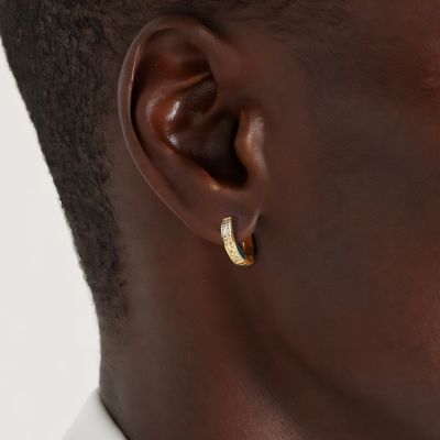Aquamarine Enamel Glowing Hoop Earrings