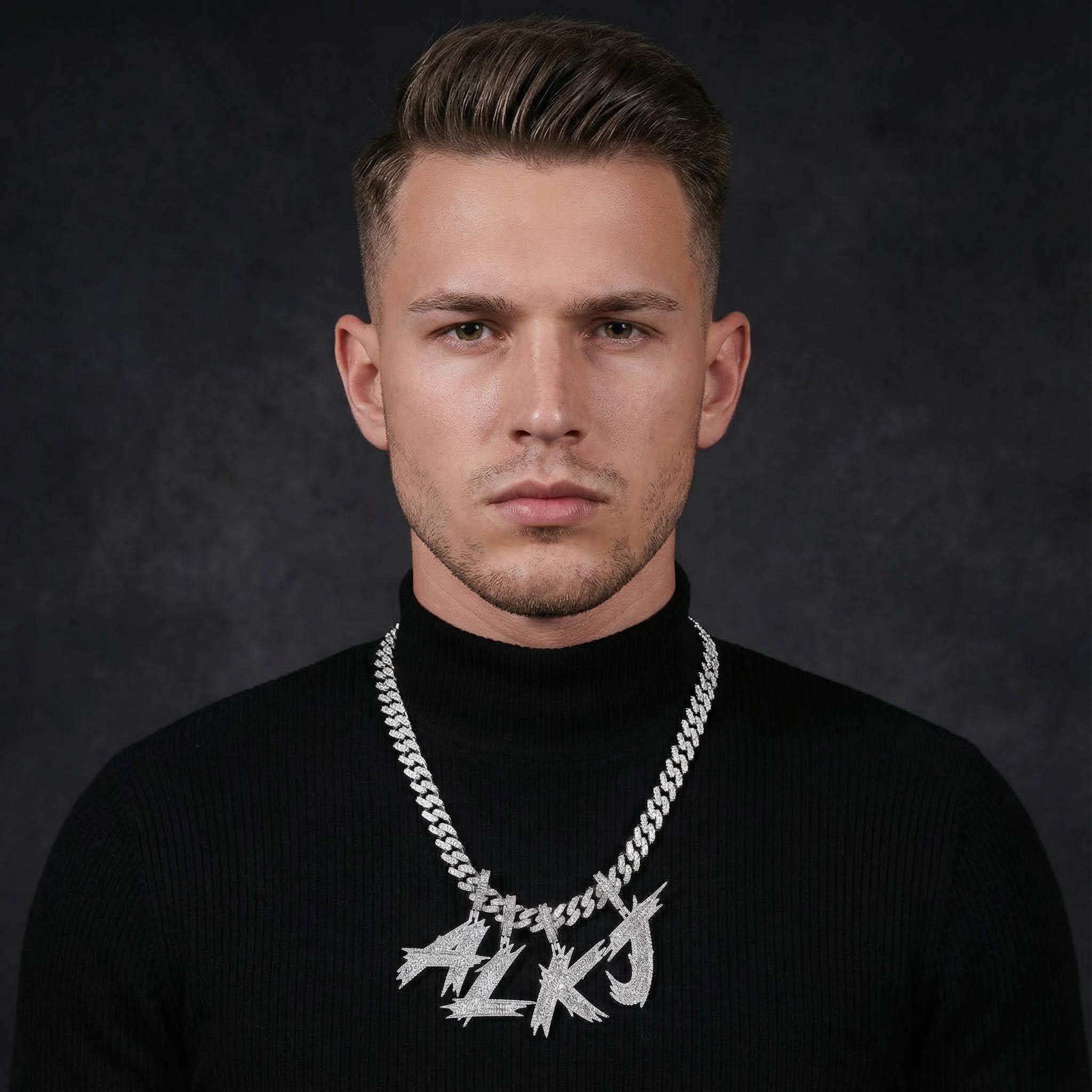 S925 Sterling Silver Moissanite Iced Out Letter Pendant S925 Sterling Silver Moissanite Iced Out Letter Pendant