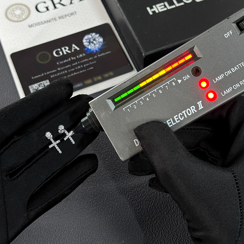 Moissanite Flower Cluster Cross Earrings in S925 Silver Moissanite Flower Cluster Cross Earrings in S925 Silver