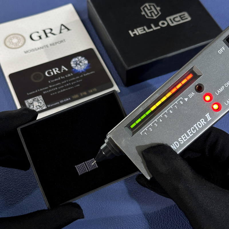 Moissanite Square Black Diamonds Paved Stud Earrings In 18K Black Gold Plated