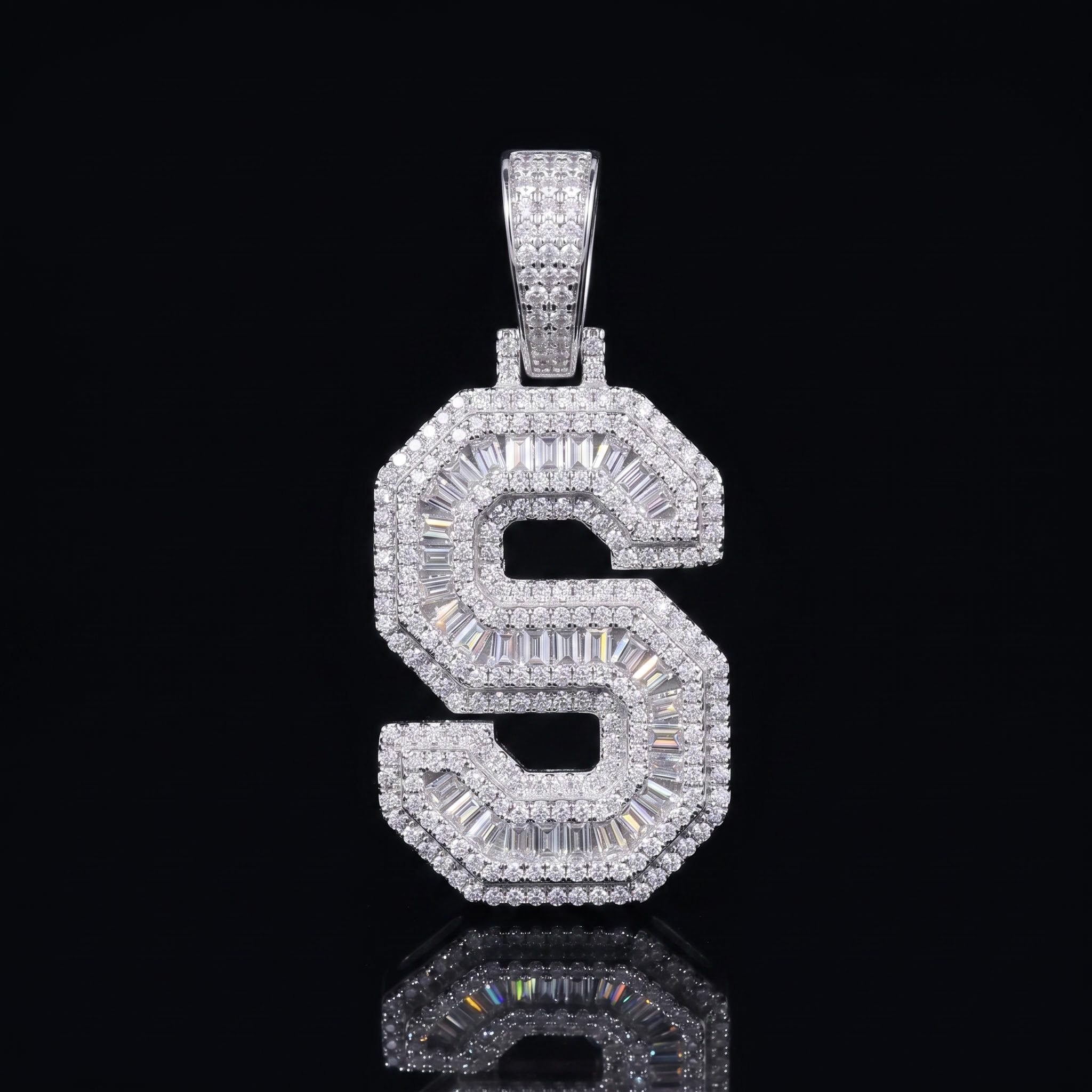 A-Z Baguette Cut Letter Pendant