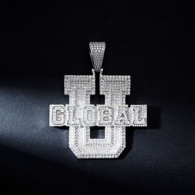 Iced Capital Letter Custom Name Pendant