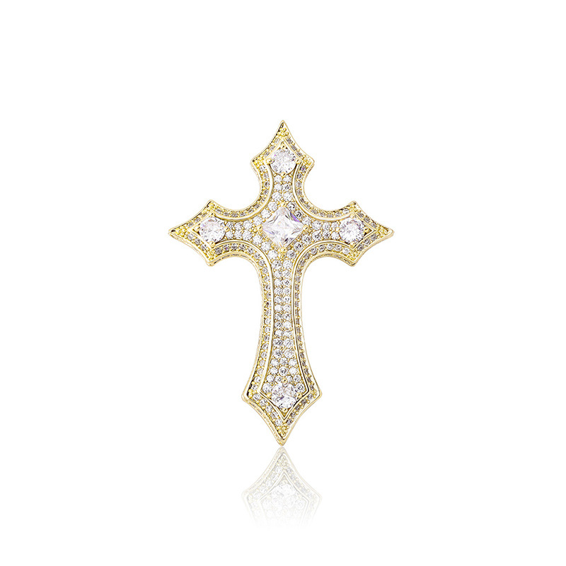 Iced Out Gothic Cross Pendant