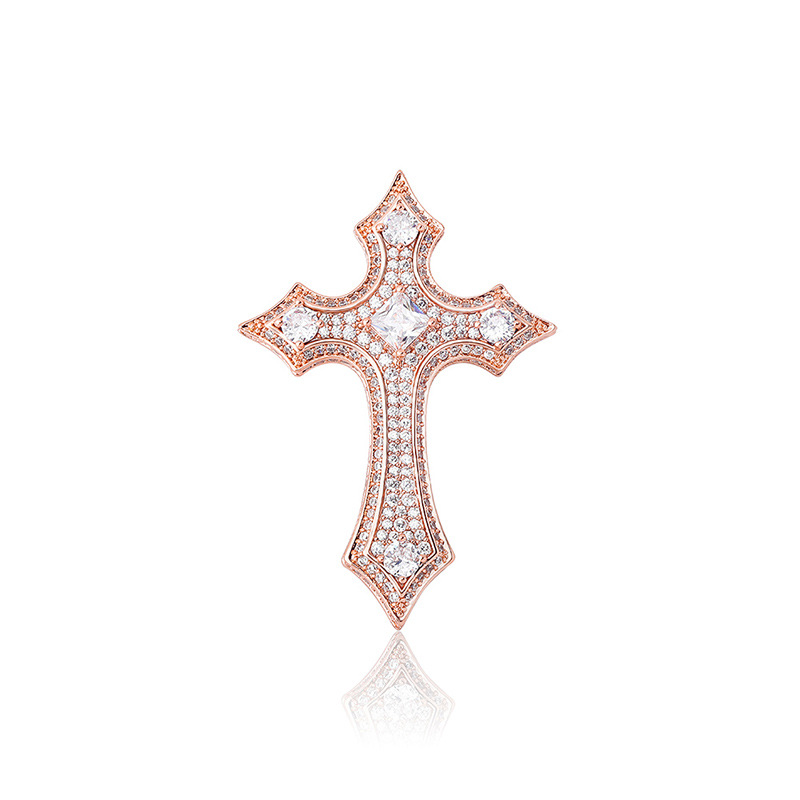 Iced Out Gothic Cross Pendant