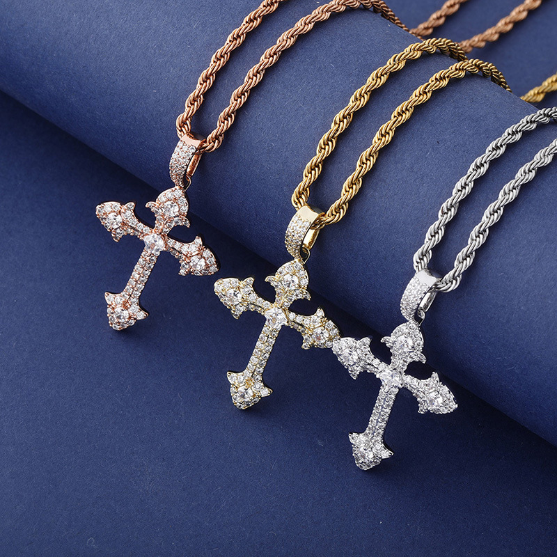 Iced Out Cross Pendant