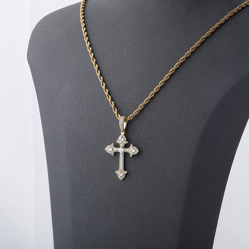 Iced Out Cross Pendant