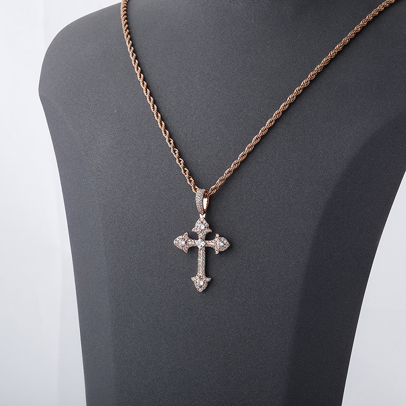 Iced Out Cross Pendant