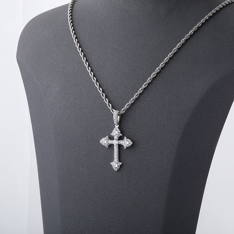 Iced Out Cross Pendant