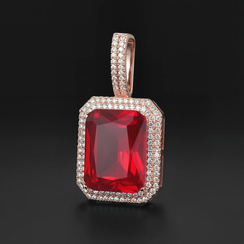 Iced Multicolor Cube Pendant