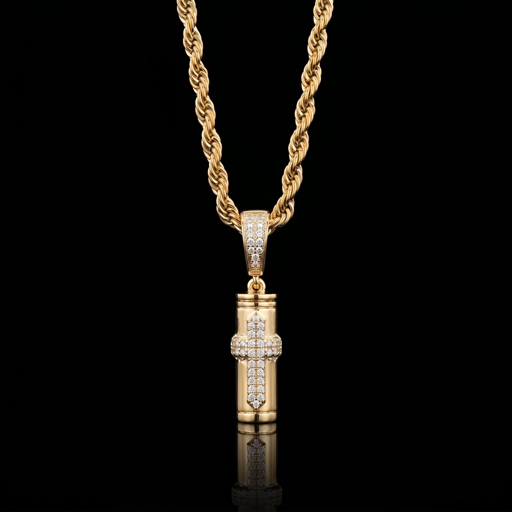 Cylindrical Cross Urn Pendant