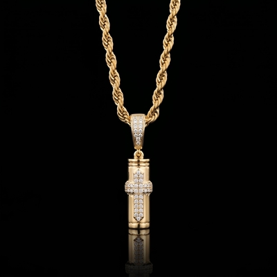Cylindrical Cross Urn Pendant