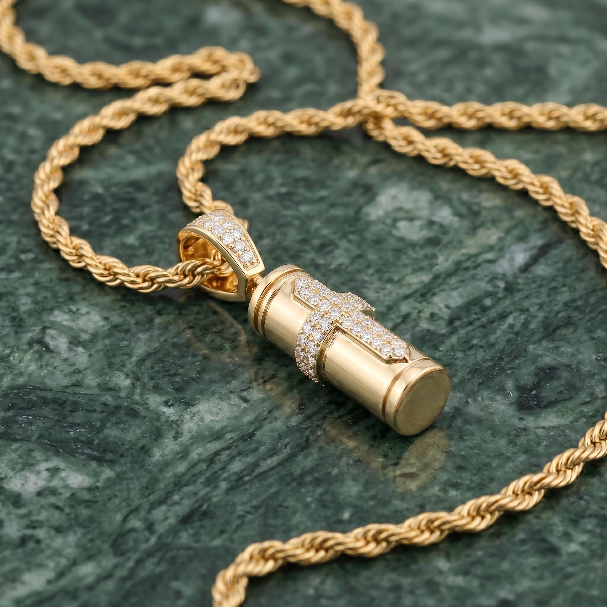 Cylindrical Cross Urn Pendant