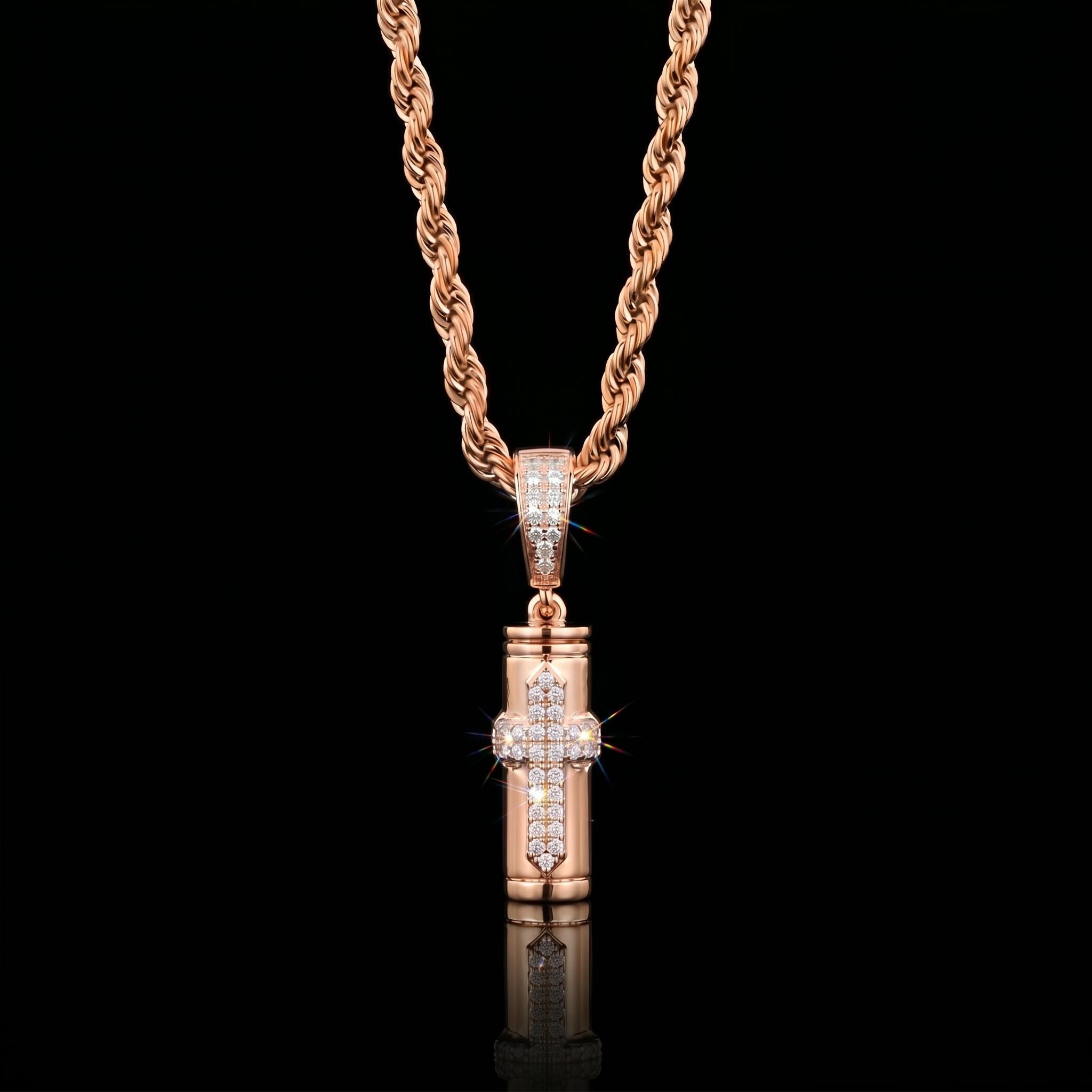 Cylindrical Cross Urn Pendant