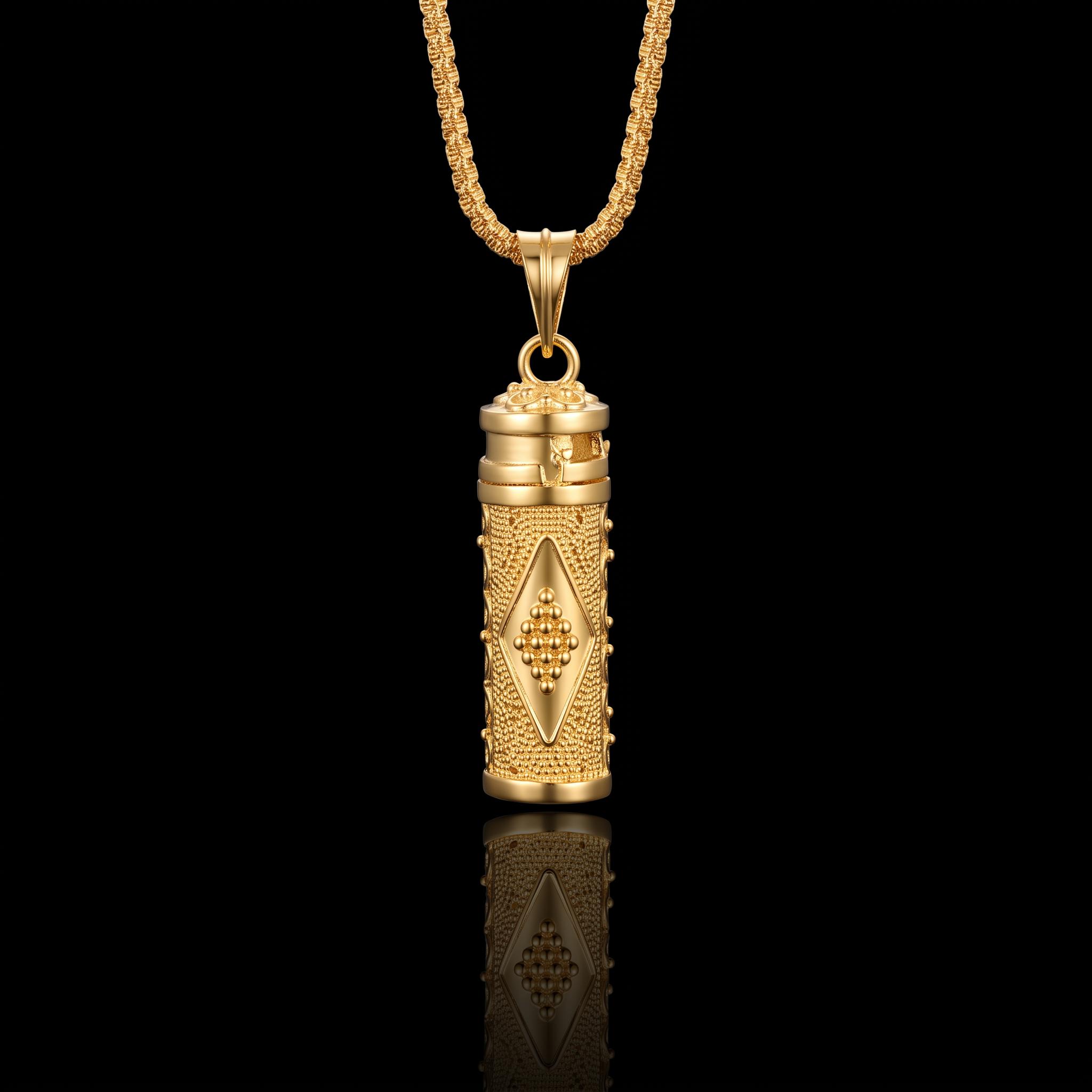 Cylinder Urn Pendant in Gold Cylinder Urn Pendant in Gold