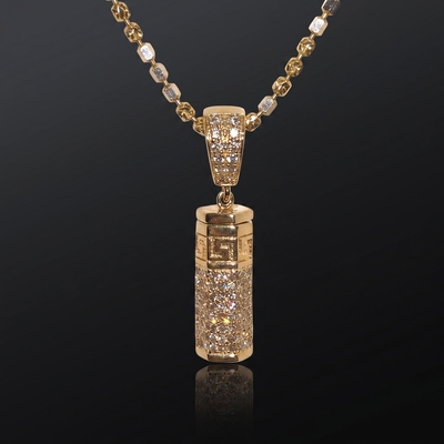 Hexagonal Cylinder Urn Pendant