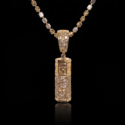 Hexagonal Cylinder Urn Pendant