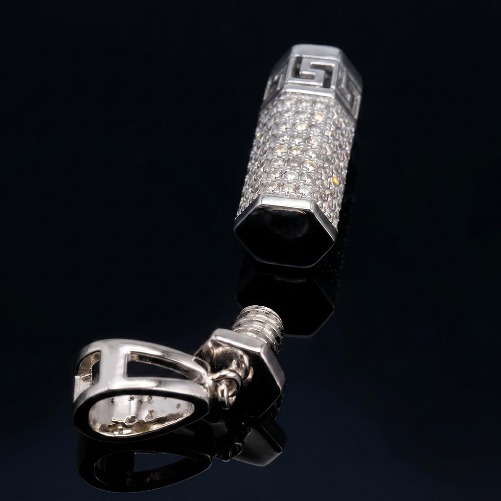 Hexagonal Cylinder Urn Pendant