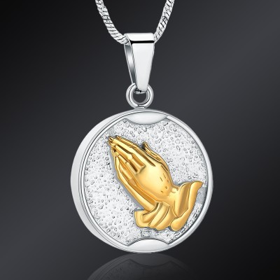 Praying Hands Urn Keepsake Ashes Memorial Pendant